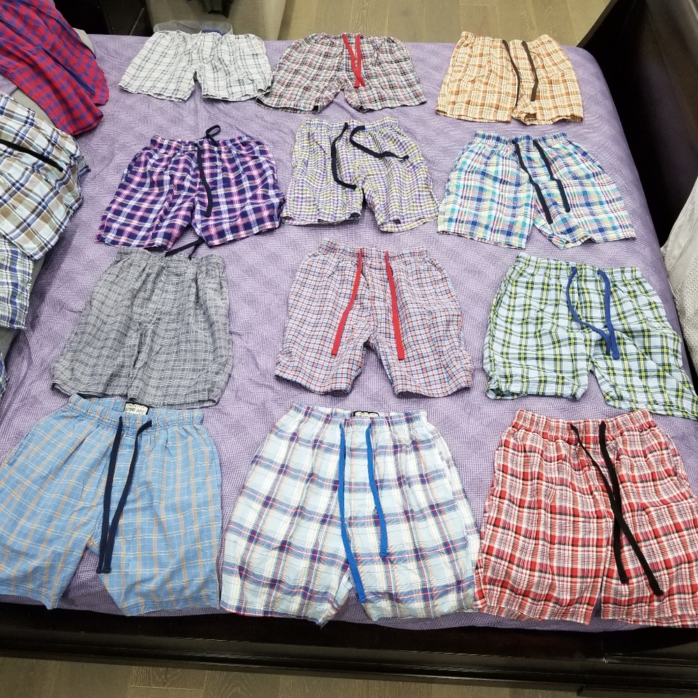 15 pairs of bottoms out boxers shorts plaid